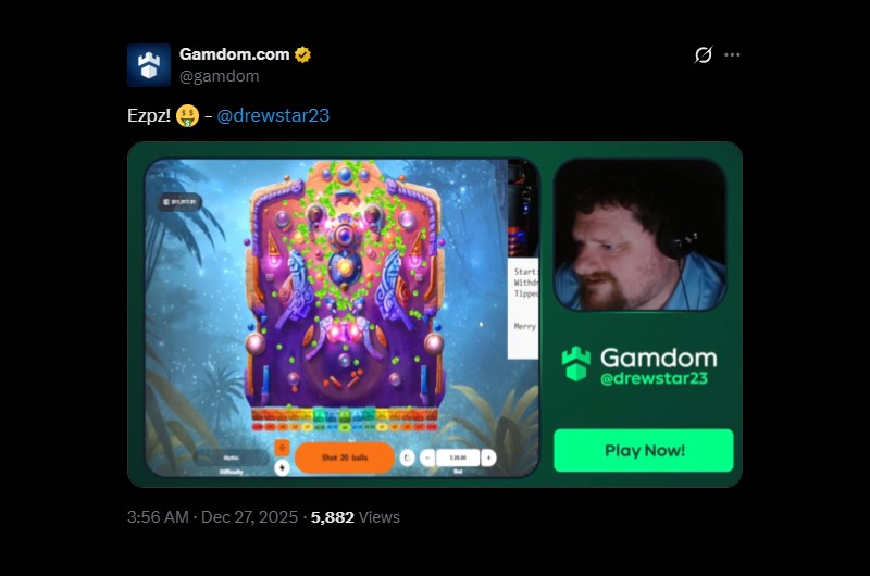 Twitter Drewstar23 Magic Plinko Big Win